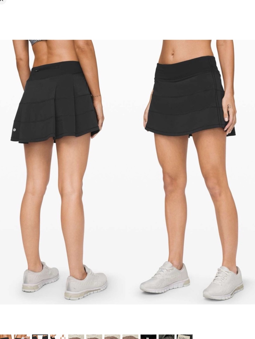 Lululemon Pace Rival Skirt Black 2 Reg